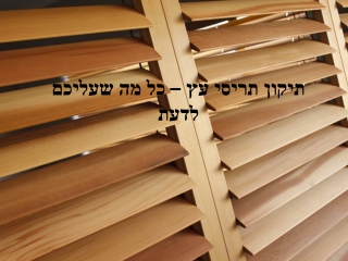 תיקון תריסי עץ – כל מה שעליכם לדעת