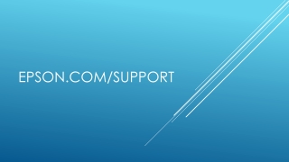epson.com/Support