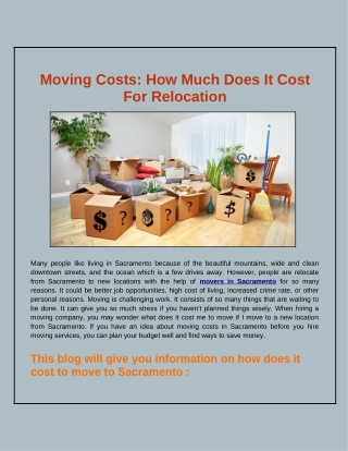 How Much Does Moving Cost?