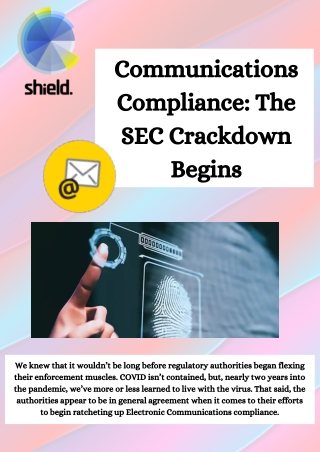 Communications Compliance The SEC Crackdown Begins
