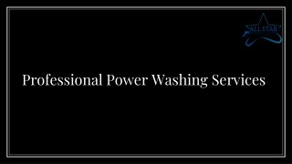 Professional Power Washing Services