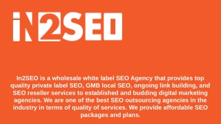 White Label SEO Company - In2SEO