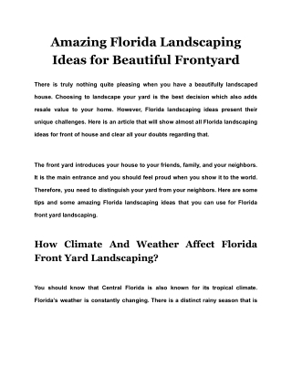 Amazing Florida Landscaping Ideas for Beautiful Frontyard