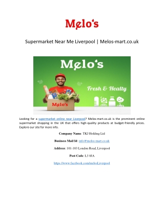 Supermarket Near Me Liverpool