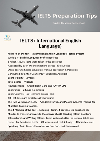 IELTS Preparation Tips Guided By Visaa Connections