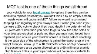 MOT test is one of those things we all dread