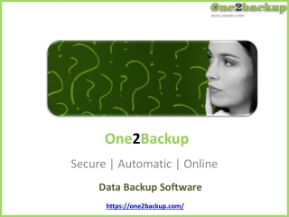 Data Backup Software - One2backup