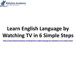 Learn English Language by Watching TV in 6 Simple Steps