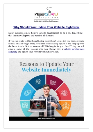 Why Should You Update Your Website Right Now