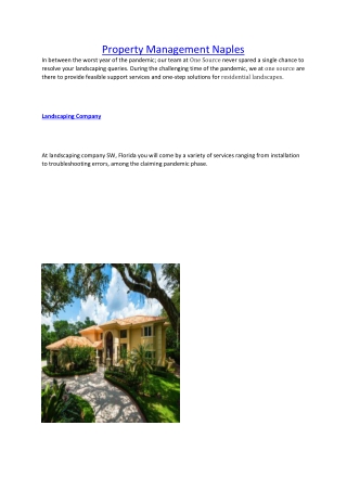 Property Management Naples