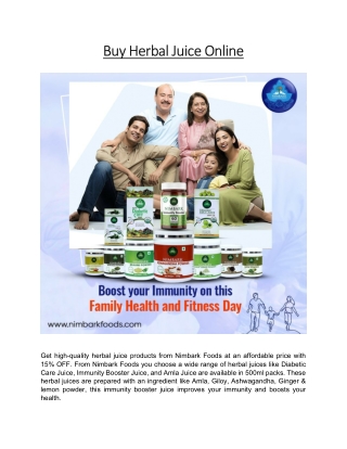 Buy Herbal Juice Online