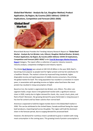 Global Beef Market Research Report 2021-2026