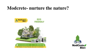Modcrete- nurture the nature?