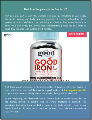 liquid iron supplements in NZ