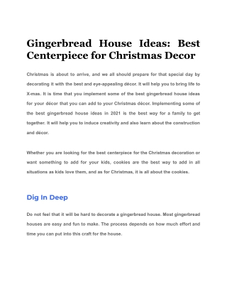 Gingerbread House Ideas: Best Centerpiece for Christmas Decor