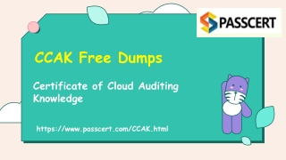 Certificate of Cloud Auditing Knowledge CCAK Dumps