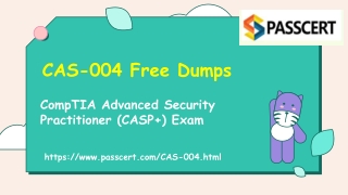 CompTIA Advanced Security Practitioner (CASP ) CAS-004 Dumps