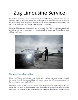 Zug Limousine Service