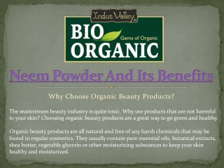 Neem Powder And Its Benefits