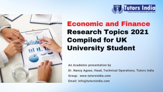 Economic and finance research topics 2021 Compiled for UK university student (1)