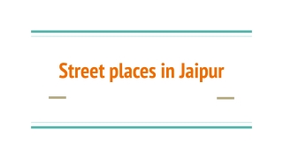 Street places in Jaipur