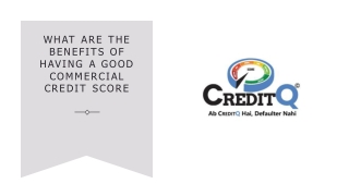 What Are the Benefits of Having a Good Commercial Credit Score