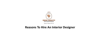 Reasons To Hire An Interior Designer