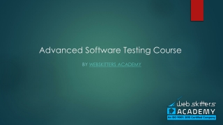 Advanced Software Testing Course