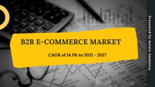 The b2b e-commerce market might just set new trends in the market