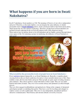 Swati Nakshatra