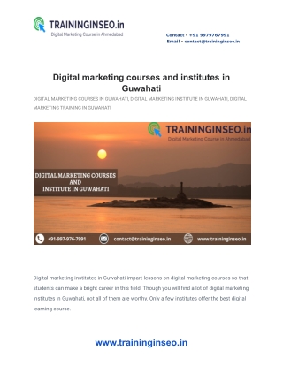 Digital marketing courses and institutes in Guwahati