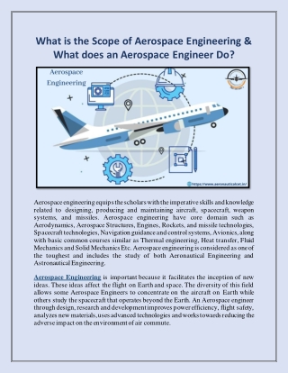 What is the Scope of Aerospace Engineering & What does an Aerospace Engineer Do?