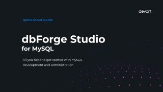 dbForge For MySQ Tutorial For Beginners