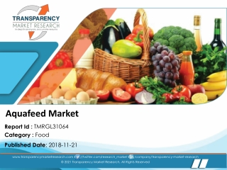 Global Aquafeed Market is expected to grow at CAGR of 5.7% Over 2018-2026