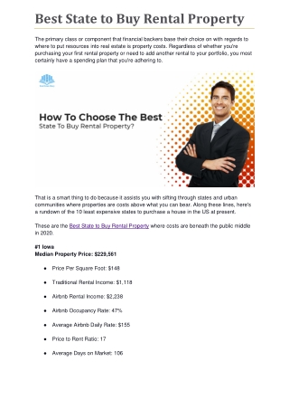 Best State to Buy Rental Property