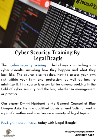 Cyber Security Training by Legal Beagle