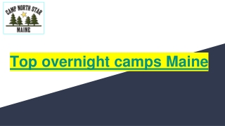 Top overnight camps Maine