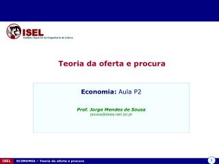 Teoria da oferta e procura