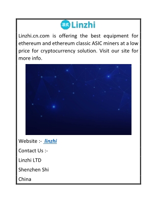 Find The Best Cryptocurrency Solution At A Reasonable Price Linzhi