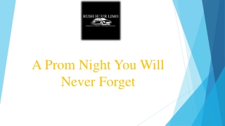 A Prom Night You Will Never Forget