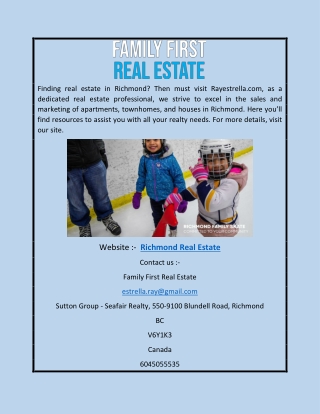 Richmond Real Estate | Rayestrella.com