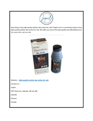 High Quality Leather Dye Online for Sale  Vopeli.com