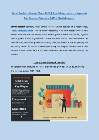 Retail Analytics Market Share 2021 | StraitsResearch