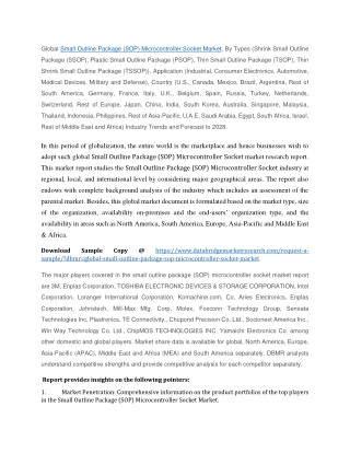 Small Outline Package (SOP) Microcontroller Socket Market