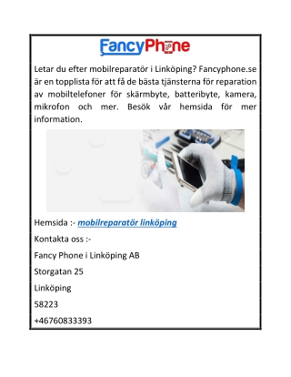 mobilreparatör linköping  Fancyphone.se