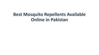 Best Mosquito Repellents Available Online in Pakistan