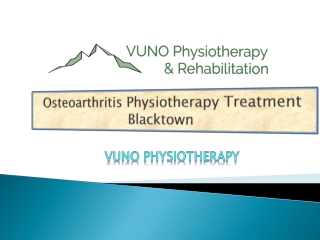 Osteoarthritis Physiotherapy Treatment Blacktown
