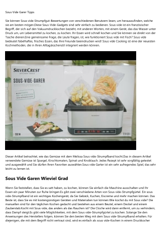 Details, Expterise zu Sous Vide Pdf  2020