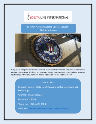 fortinet network access control service
