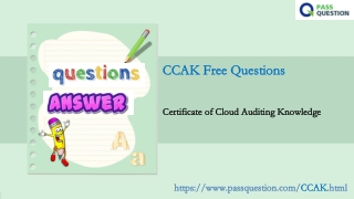 Certificate of Cloud Auditing Knowledge CCAK Practice Test Questions